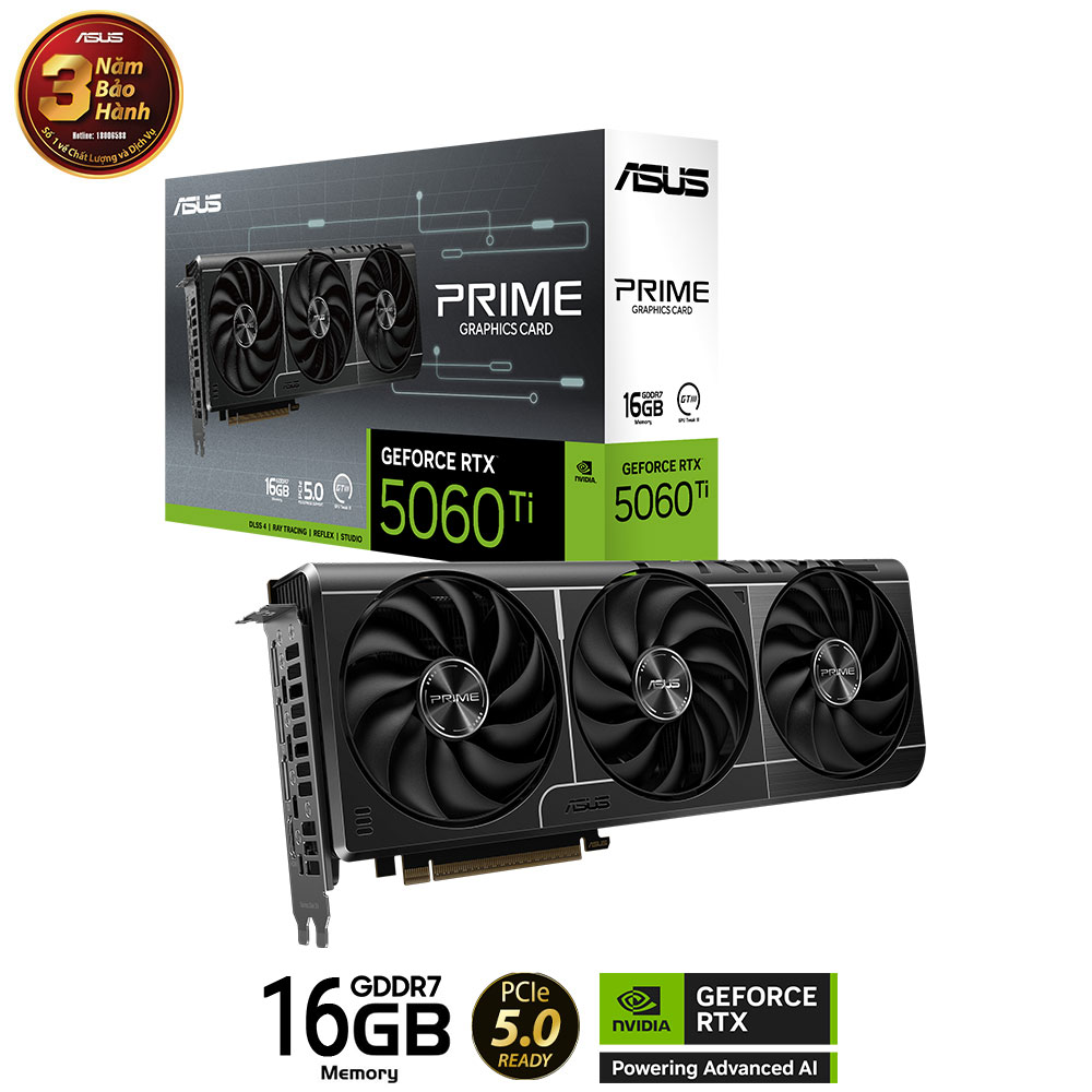 VGA ASUS PRIME RTX5060Ti 16G PCIe 5.0 16GB DDR7
