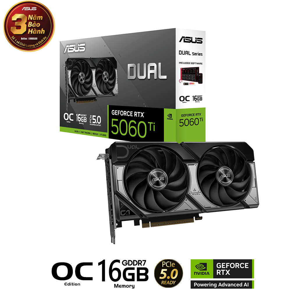Card màn hình ASUS DUAL RTX5060Ti O16G
