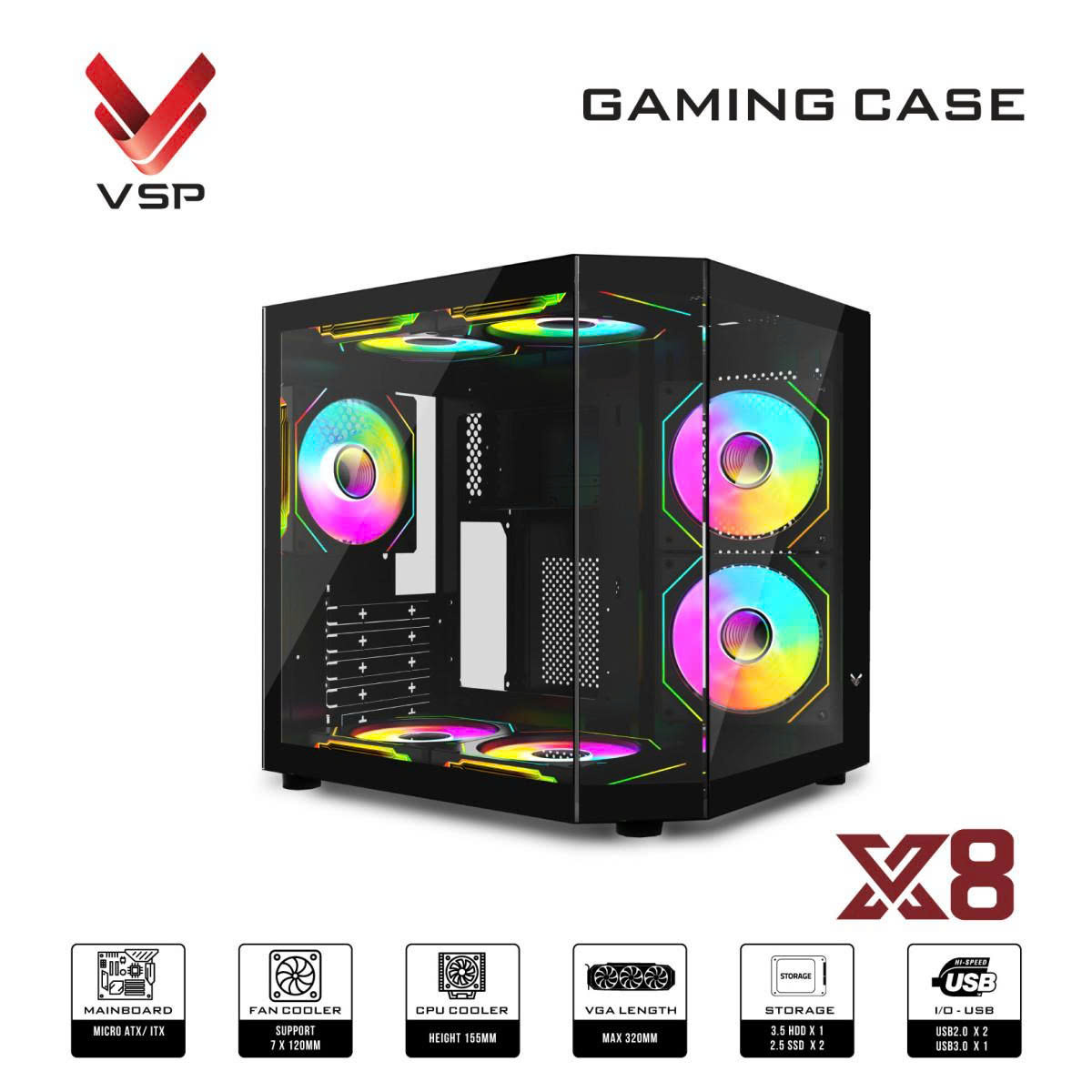 Vỏ case VSP X8 Black