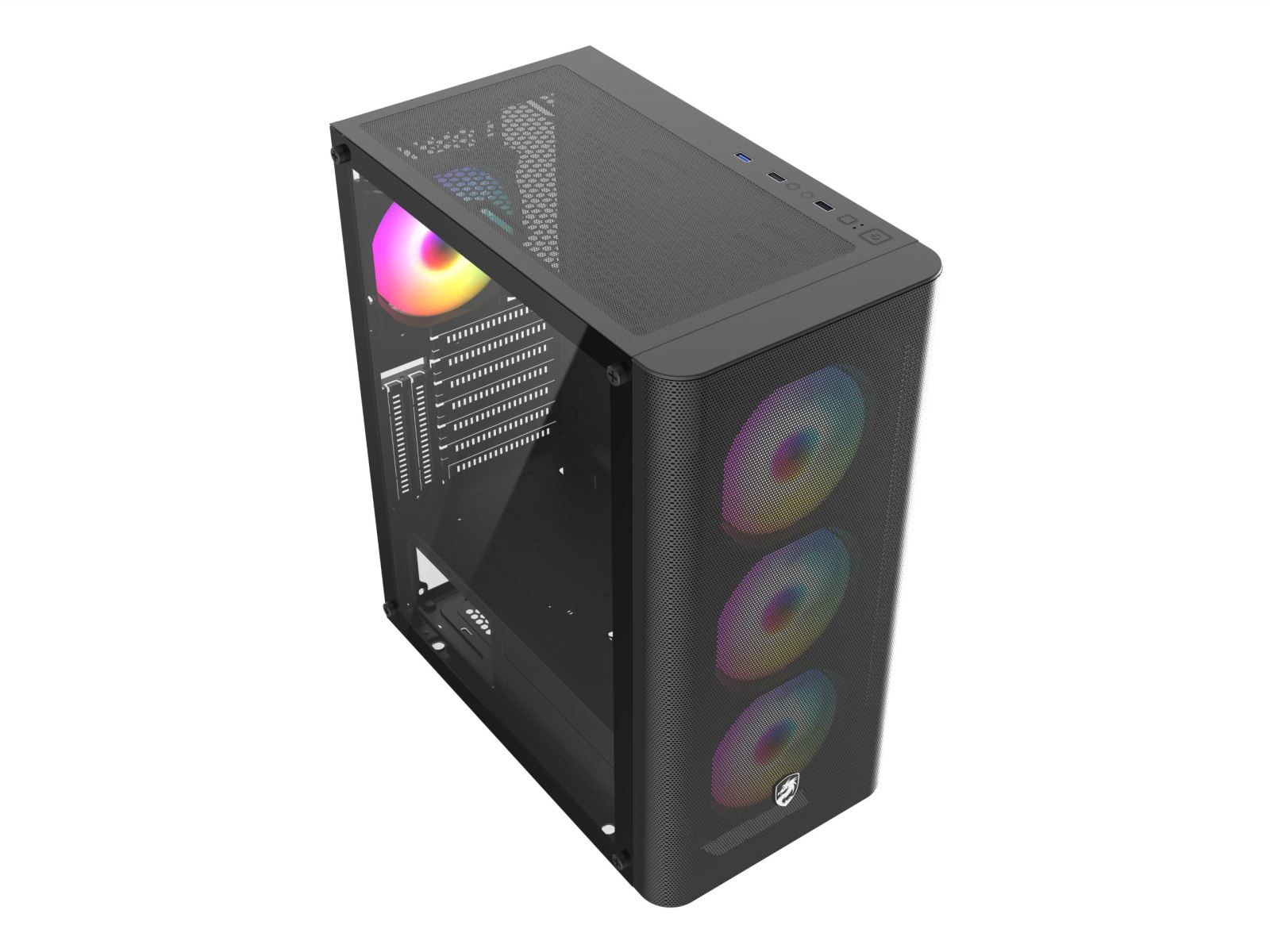 Vỏ Case VITRA SAPHIRA AX15 BLACK KÈM 3FAN RGB