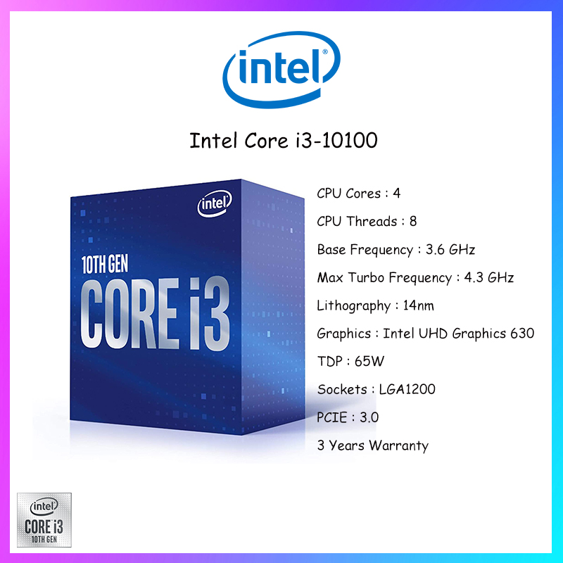 Днс купить i5. Процессор Intel i3 10100f. Процессор Intel Core i3-10100f Box. Процессор Intel Core i3 Comet Lake. Процессор s1200 Intel Core i3-10100 Tray.