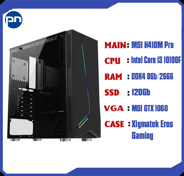 PC Gaming - PC Văn phòng (MSI H410M/Intel Core i3/Ram 8G/SSD 120Gb/VGA MSI GTX 1060)