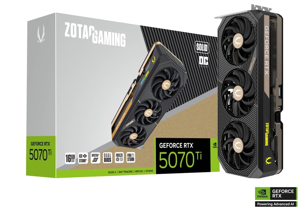 VGA ZOTAC GAMING GeForce RTX 5070 Ti SOLID